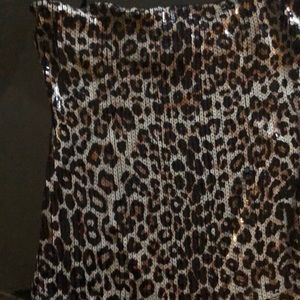 Bebe leopard tube top